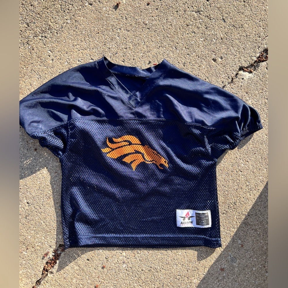 Bronco Kids Navy Blue Athletic Jersey Shirt